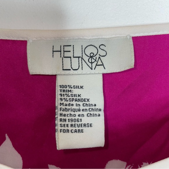 Helios & Luna Silk Floral Tunic Top Blouse Size 6 - Picture 2 of 16